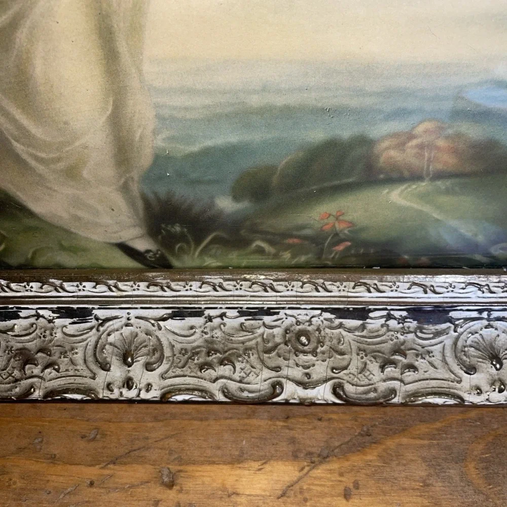 Vintage Pinkie Framed Print Wood Frame 1979 Beautiful 20 X 24‎